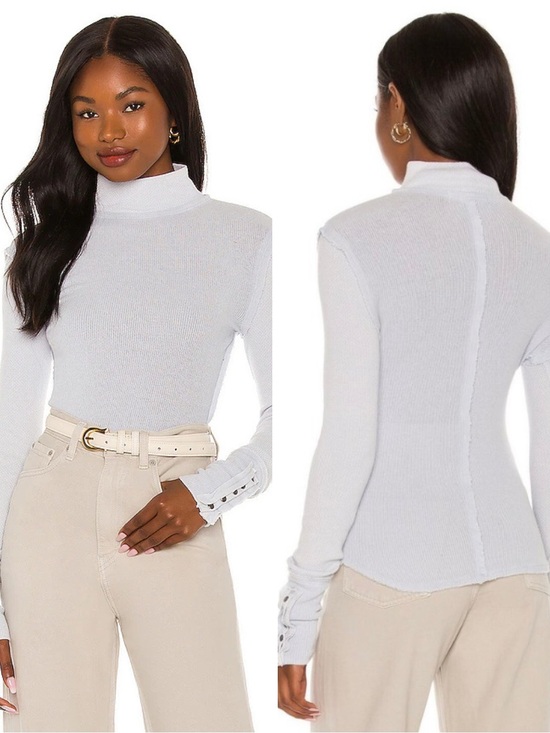 Free People Tops - Free People We The Free x Revolve Jojo Long Sleeve Top in Iced Water